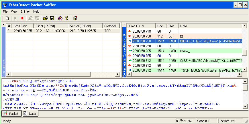 Sniffer detects secured email